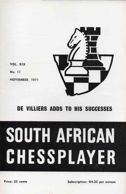 South african chessplayer  De Villiers adds to his successes 