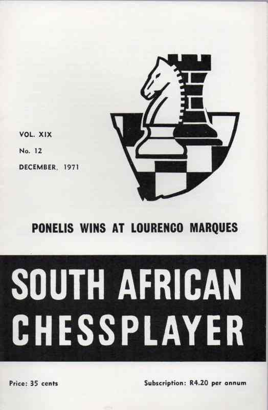 South african chessplayer  Ponelis wins at Lounrenco Marques 