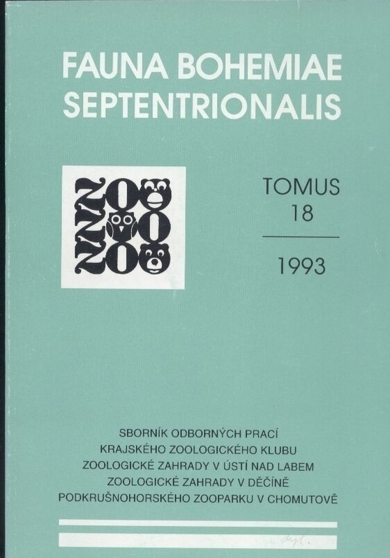 Fauna Bohemiae Septentrionalis  Tomus 18. 1993 
