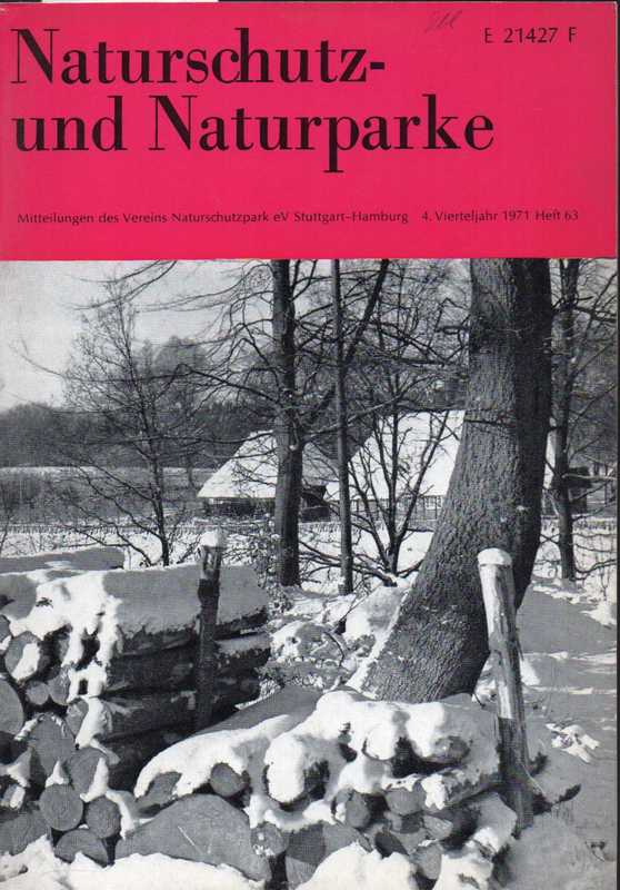 Naturschutz- und Naturparke  Heft 63.4.Vierteljahr 1971 