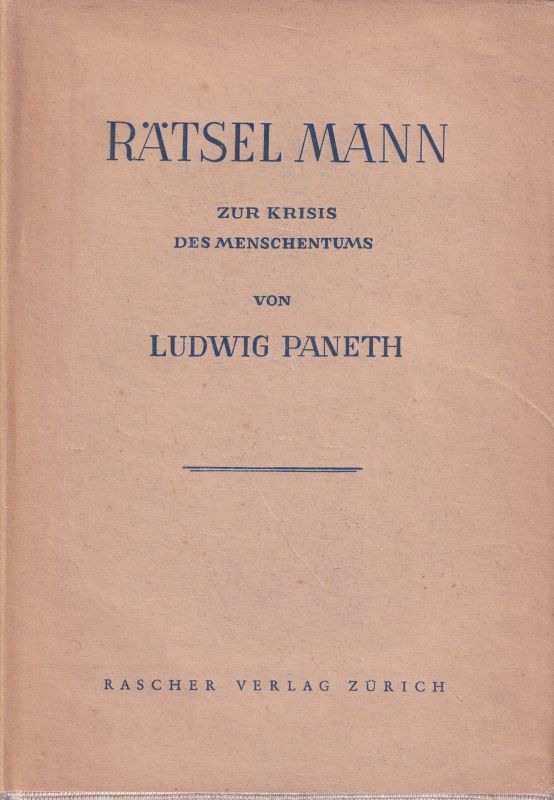 Paneth,Ludwig  Rätsel Mann 