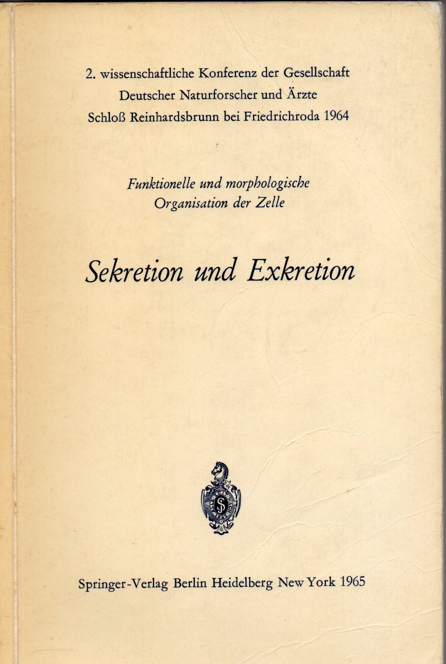 Wohlfarth-Bottermann,K.E.(Hsg.)  Sekretion und Exkretion 