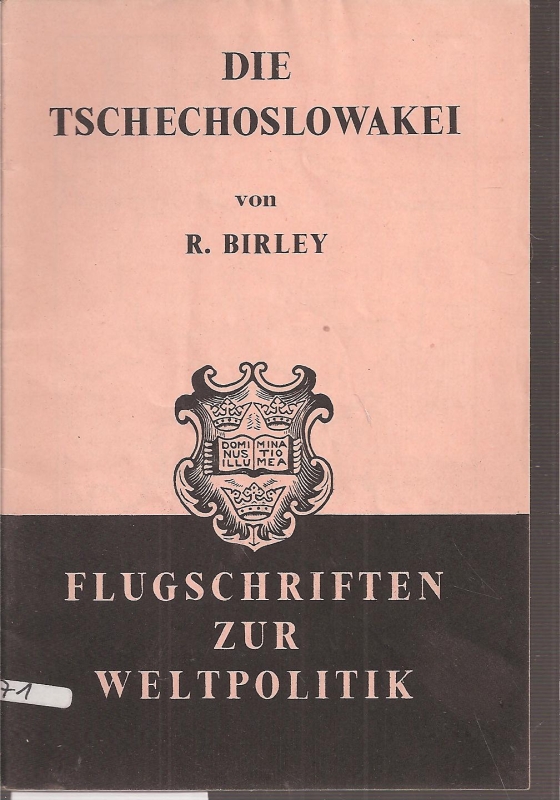 Birley,R.  Die Tschechoslowakei 