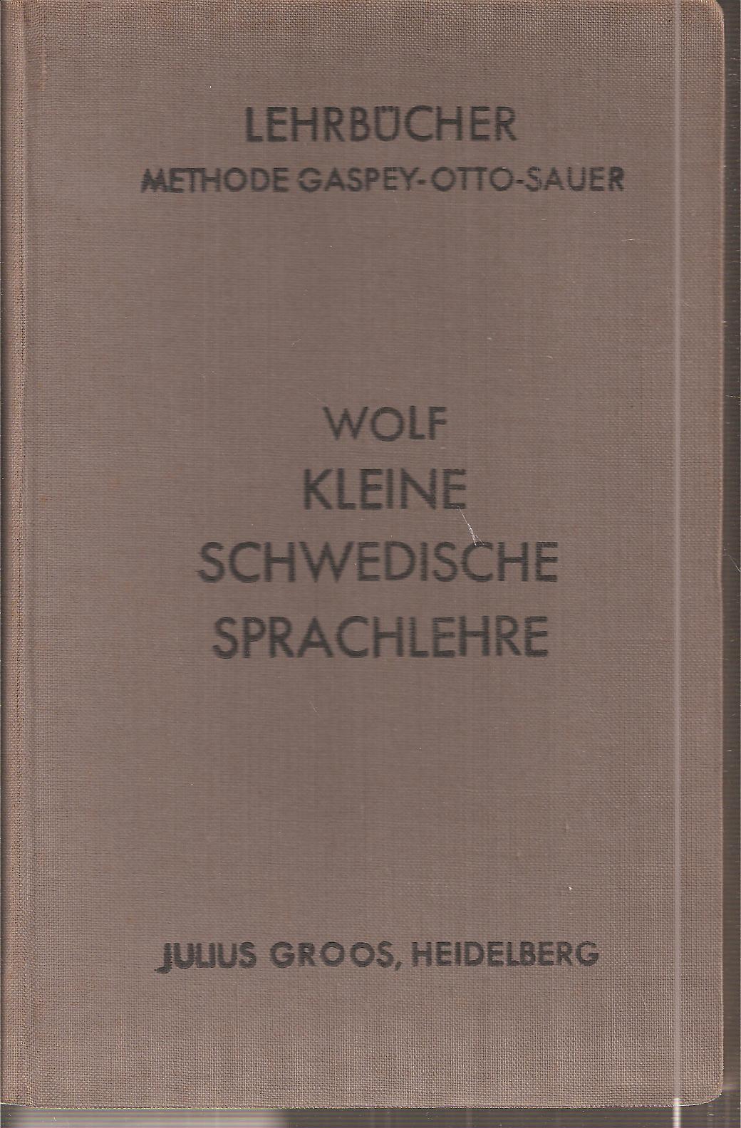 Wolf,Werner  Kleine Schwedische Sprachlehre 