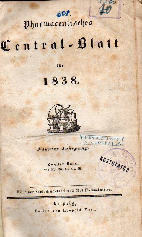 Pharmaceutisches Central-Blatt  9.Jahrgang 1838.No.1 bis 58 