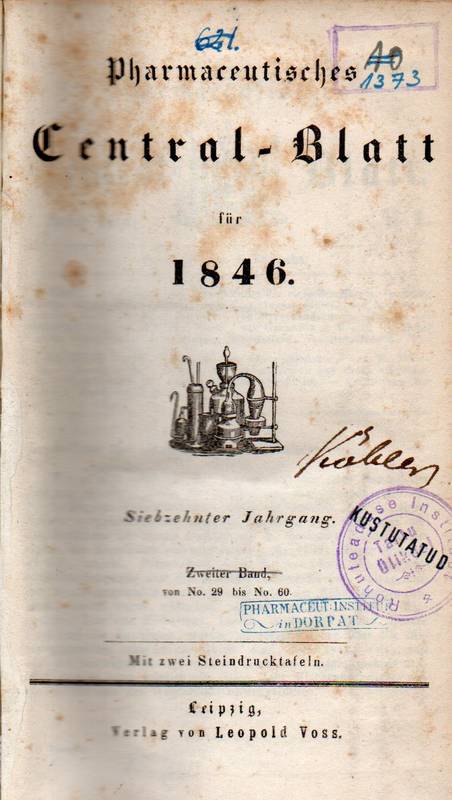 Pharmaceutisches Central-Blatt  17.Jahrgang 1846.No.1 bis 60 