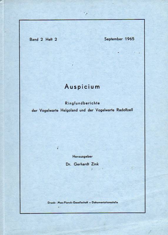 Auspicium  2.Band 1965 Heft 2 