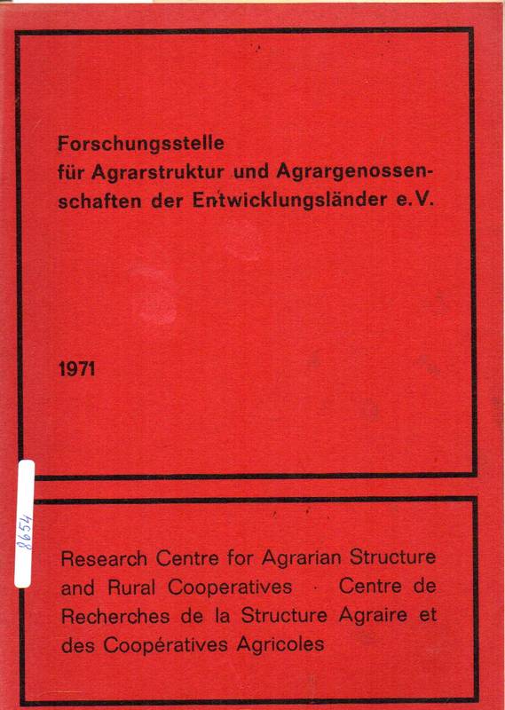 Forschungsstelle für Agrarstruktur Heidelberg  Tätigkeitsbericht der Forschungsstelle für Agrarstruktur und 