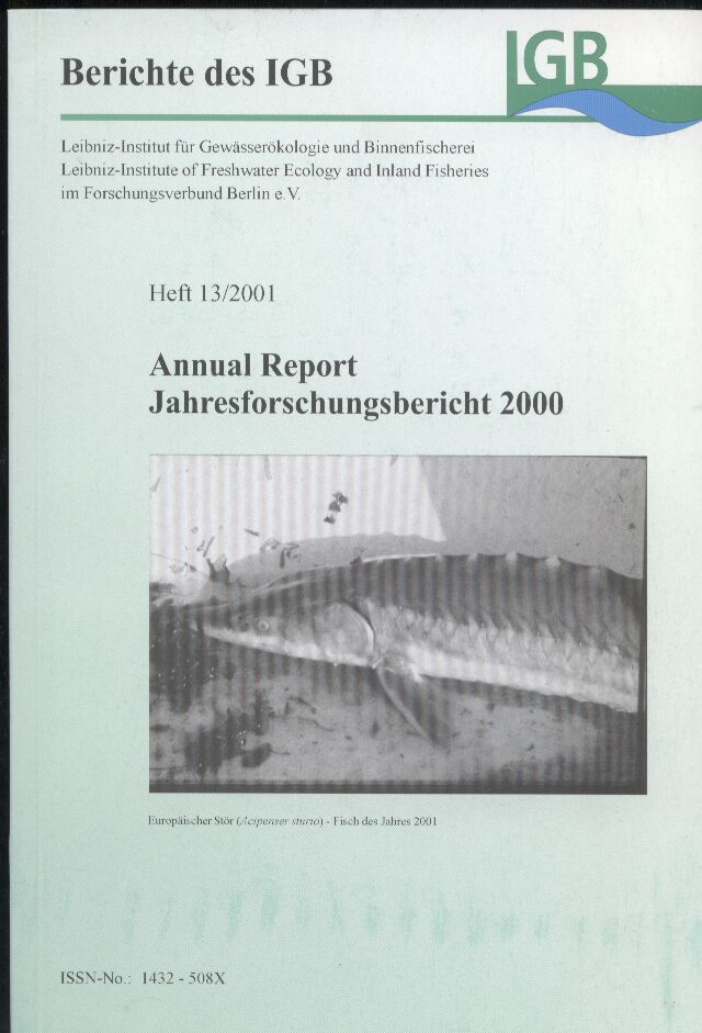 Berichte des IGB  Heft 13/2001: Annual Report. Jahresforschungsbericht 2000 