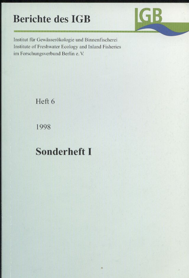 Berichte des IGB  Heft 6/1998: Sonderheft I 