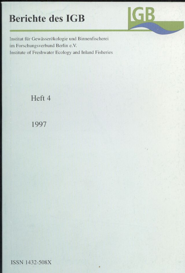 Berichte des IGB  Heft 4/1997: Jahresforschungsbericht 1996 