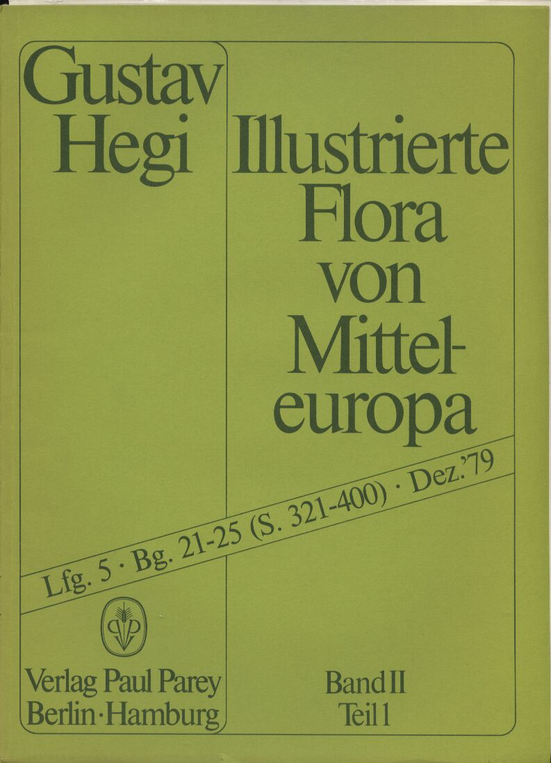 Hegi,Gustav  Illustrierte Flora von Mitteleuropa.Band II.Teil 1,Lieferung 5 