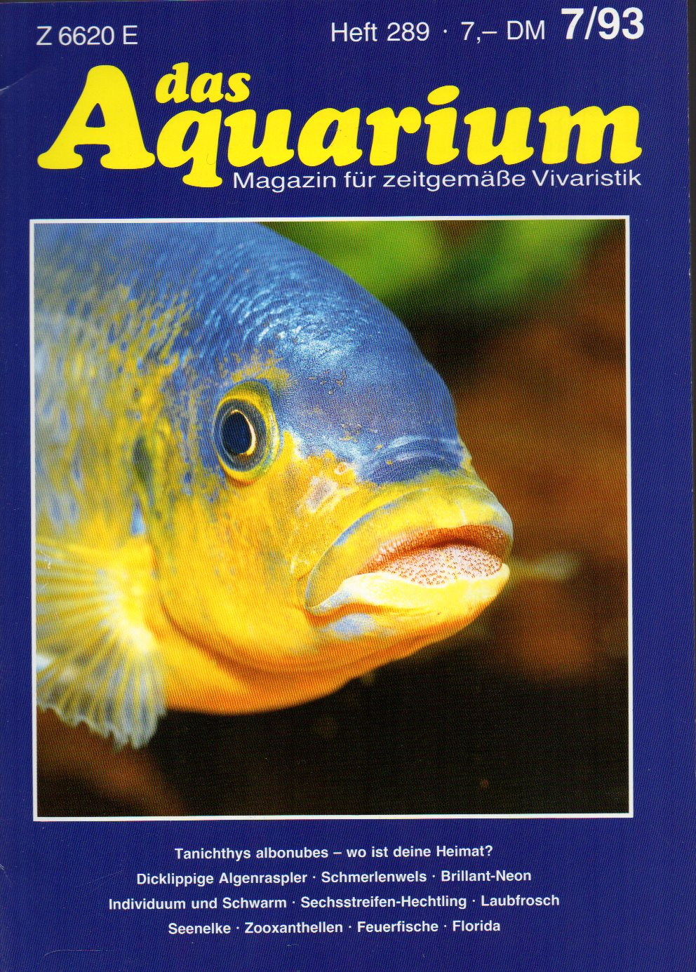 Das Aquarium  27.Jg.1993,Heft 7 