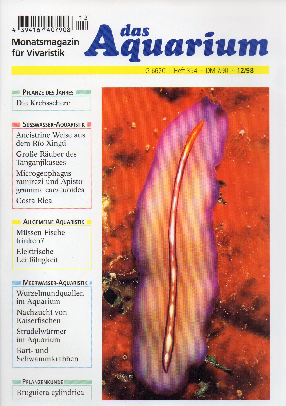 Das Aquarium  32.Jg.1998,Heft 12 