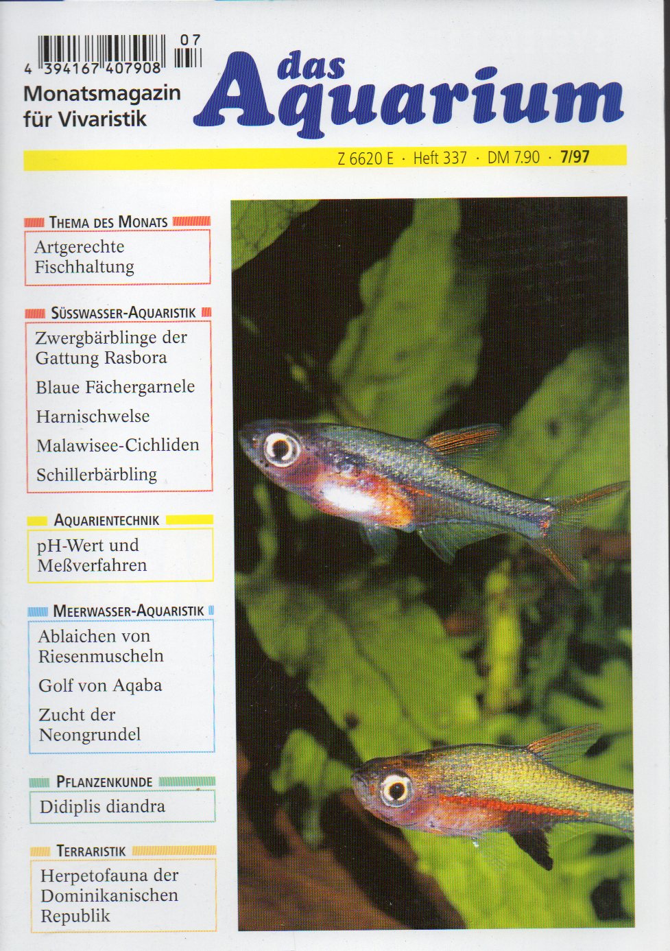 Das Aquarium  31.Jg.1997,Heft 7 