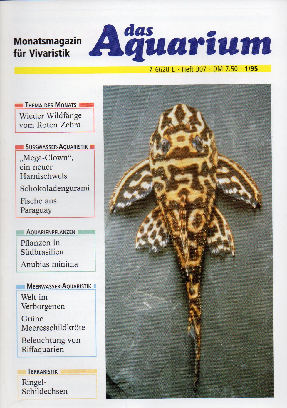 Das Aquarium  29.Jg.1995,Heft 1 