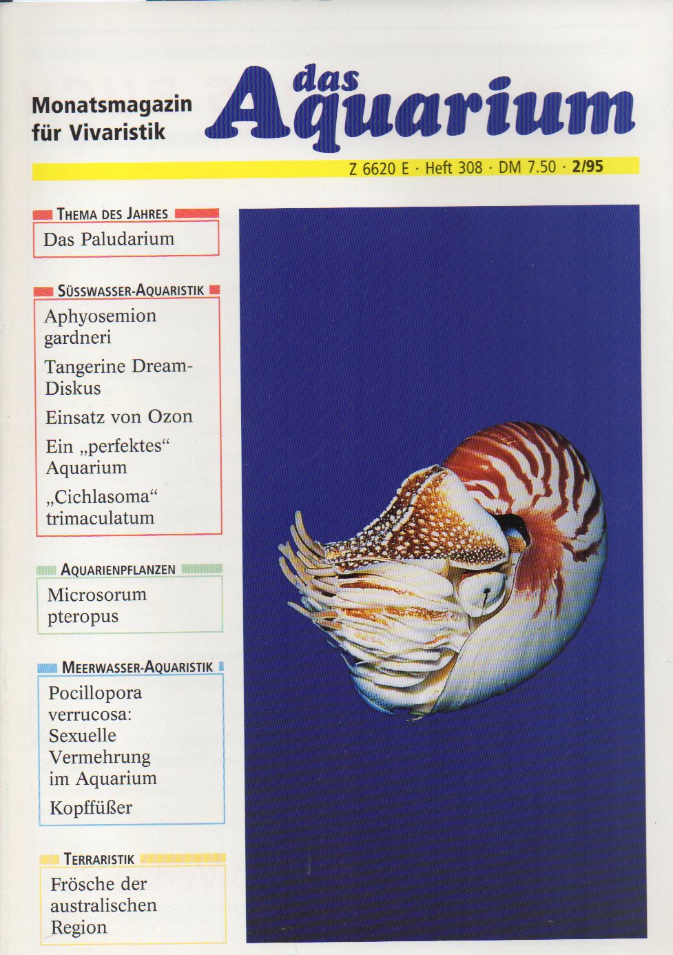 Das Aquarium  29.Jg.1995,Heft 2 