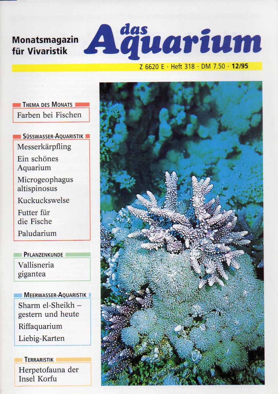 Das Aquarium  29.Jg.1995,Heft 12 
