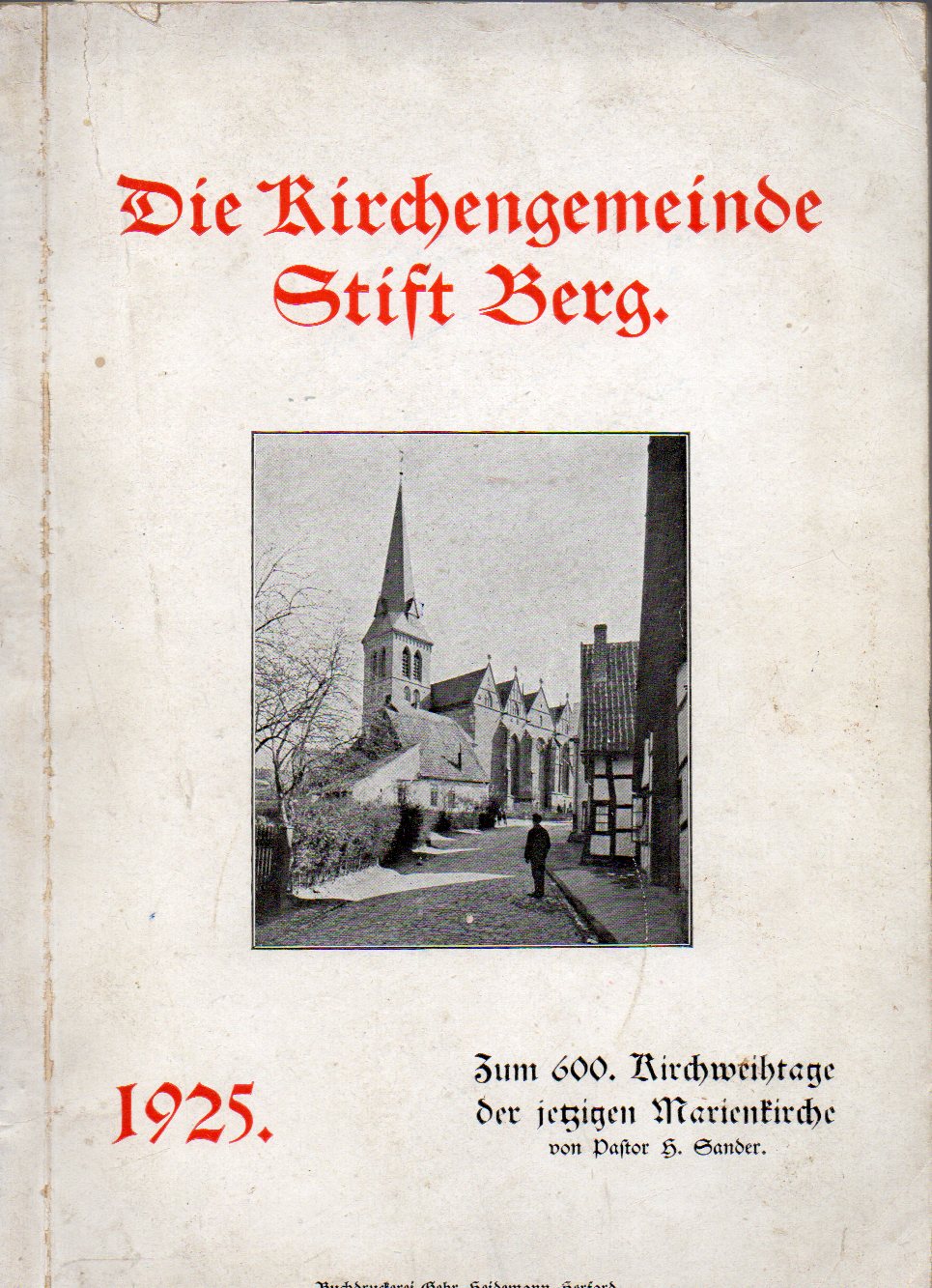 Stift Berg: Sander,H.  Die Kirchengemeine Stift Berg 