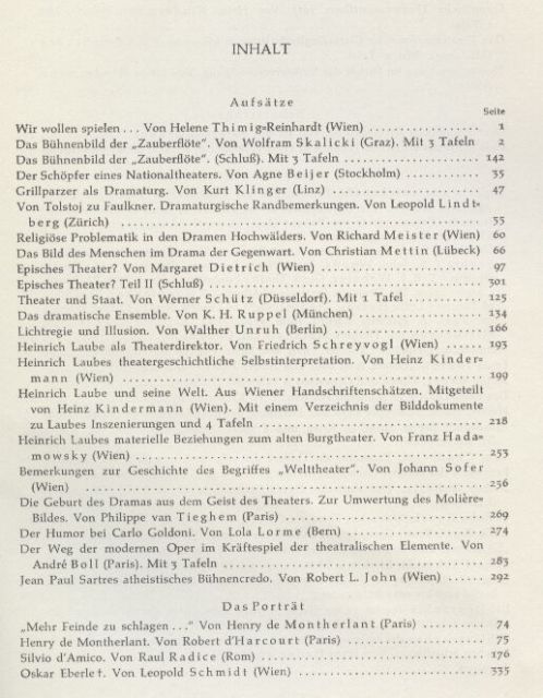 Maske und Kothurn  2.Jg.1956.Heft 1 bis 3/4 