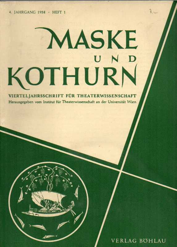Maske und Kothurn  4.Jg.1958.Heft 1,2/3 und 4 