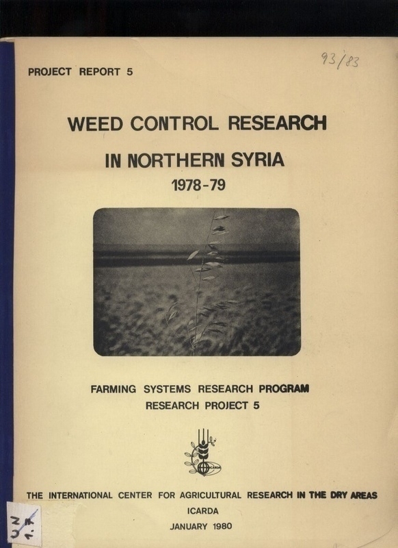 ICARDA  Weed Control Research in Northern Syria (1978-79) 