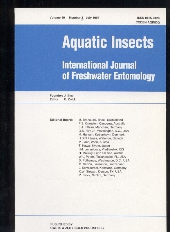 Aquatic insects  Aquatic insects Vol. 19, Number 1-4, 1997 (4 Hefte) 