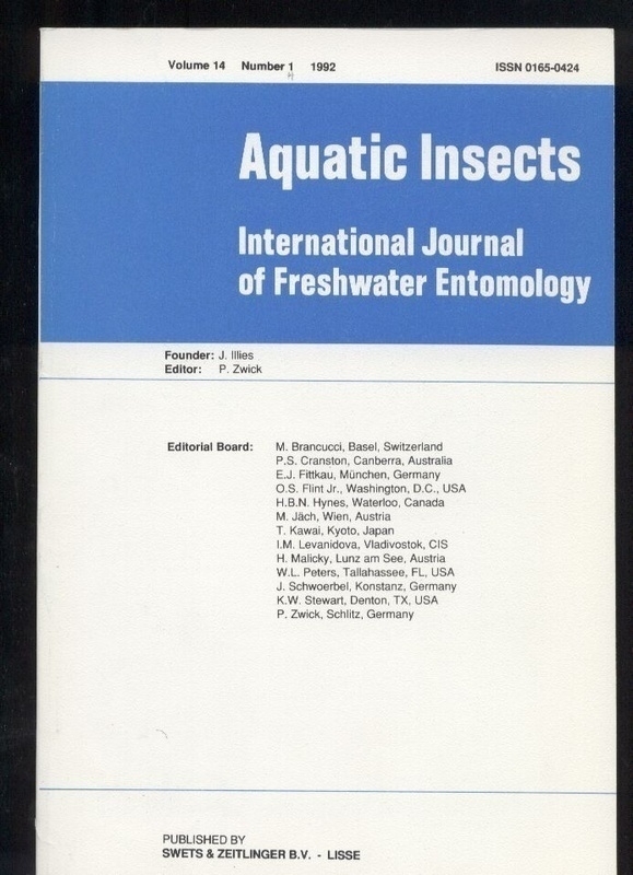 Aquatic insects  Aquatic insects Vol. 14 Number 1-4, 1992 (4 Hefte) 