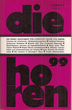 die horen  die horen 20.Jahrgang 1975, Band 3, Ausgabe 99 