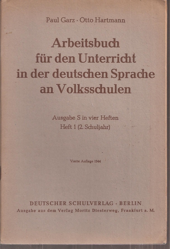Barz,Paul+Otto Hartmann  Arbeitsbuch für den Unterricht in der deutschen Sprache an 