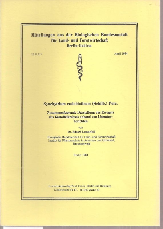 Langerfeld,Eduard  Synchytrium endobioticum (Schilb.) Perc. 