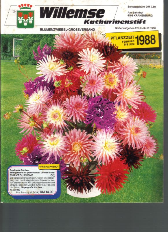 Willemse  Gartenratgeber Pflanzzeit   Februar bis Juni 1988 Katalog 