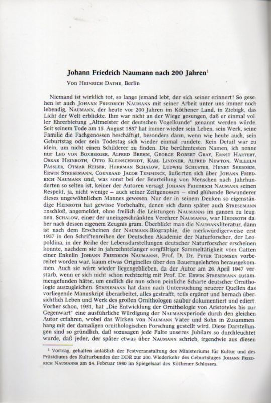 Dathe,Heinrich  Johann Friedrich Naumann nach 200 Jahren 