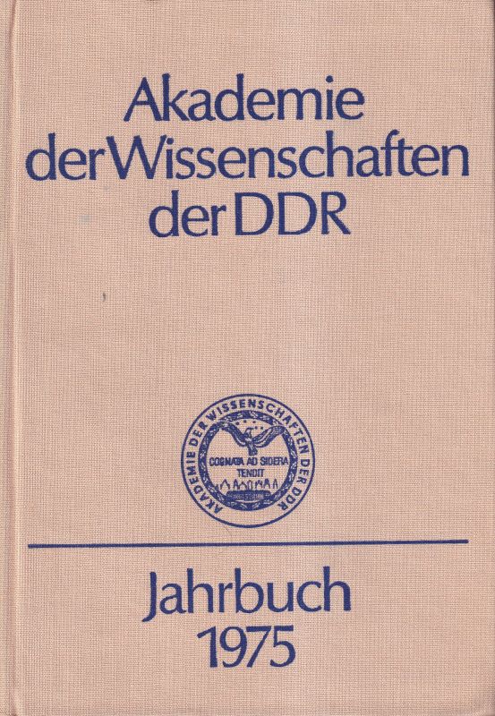Akademie der Wissenschaften der DDR  Jahrbuch 1975 