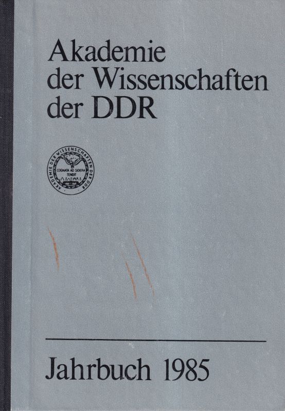 Akademie der Wissenschaften der DDR  Jahrbuch 1985, Akademie der Wissenschaften der DDR 