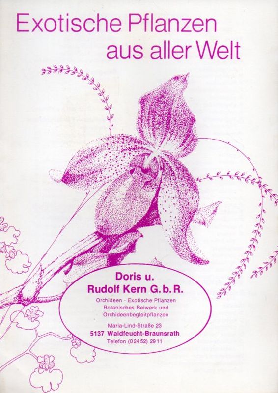 Kern,Rudolf und Doris G.b.R.  Exotische Pflanzen aus aller Welt Preisliste 1978 