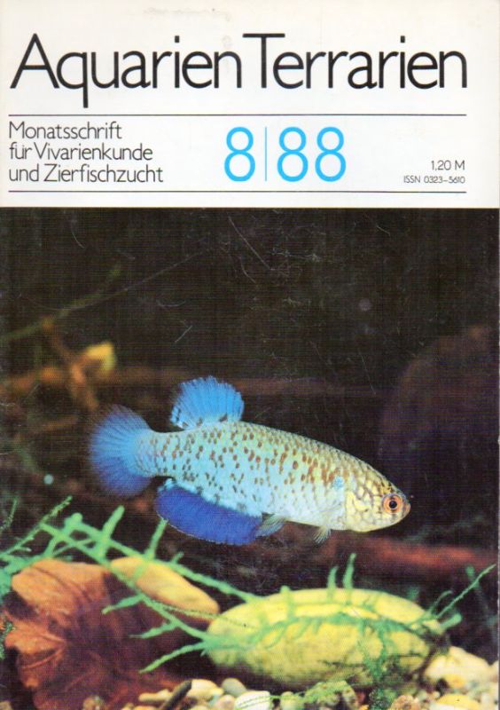 Aquarien Terrarien  Aquarien Terrarien 35.Jahrgang 1988 Heft 8 bis 11 (4 Hefte) 