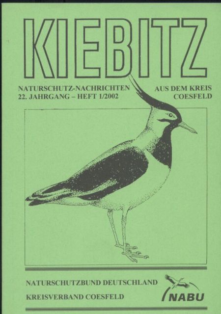 Kiebitz  Kiebitz 22. Jahrgang 2002 Heft 1 (1 Heft) 