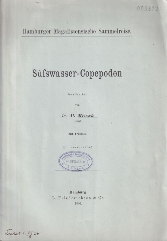Mrazek,Al.  Süsswasser-Copopoden 