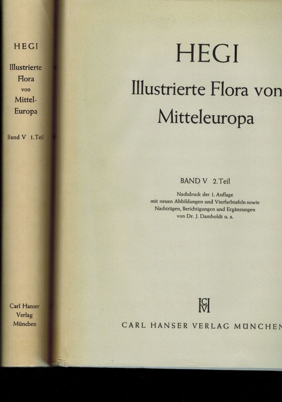 Hegi,Gustav  Illustrierte Flora von Mitteleuropa Band V. Teil 1 bis 4 (4 Bände) 