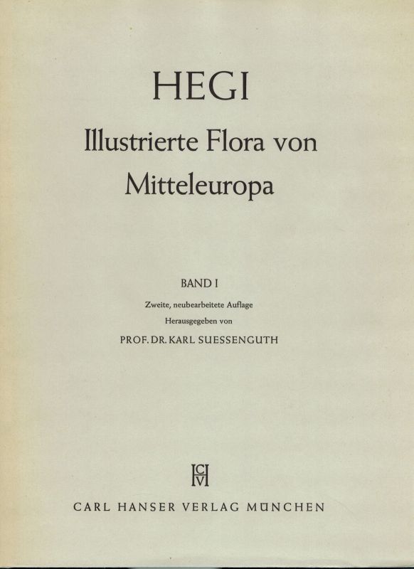 Hegi,Gustav  Illustrierte Flora von Mitteleuropa Band I. Pteridophyta, Gymnospermae 