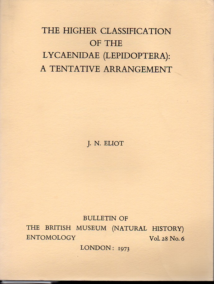 Eliot,J.N.  The higher classification of the Lycaenidae (Lepidoptera) 