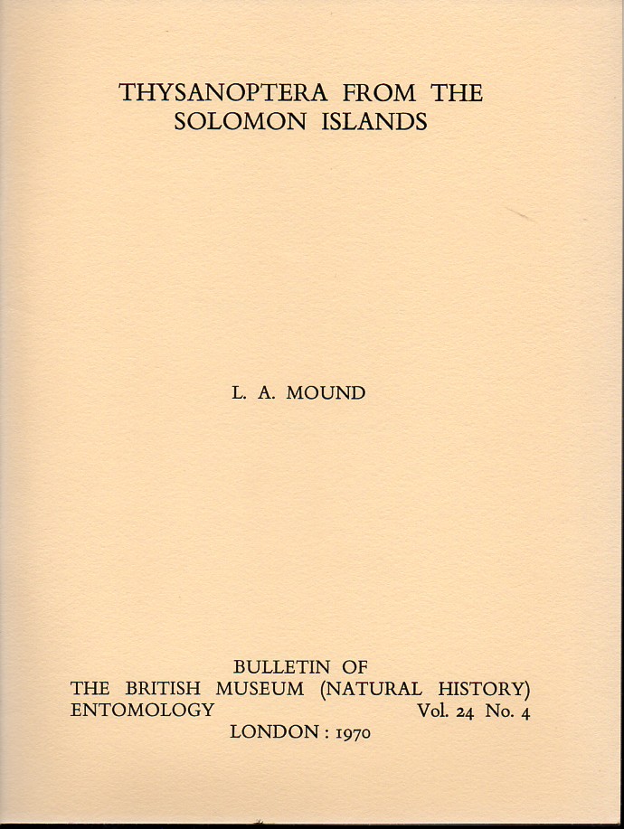 Mound,L.A.  Thysanoptera from the Solomon Islands 