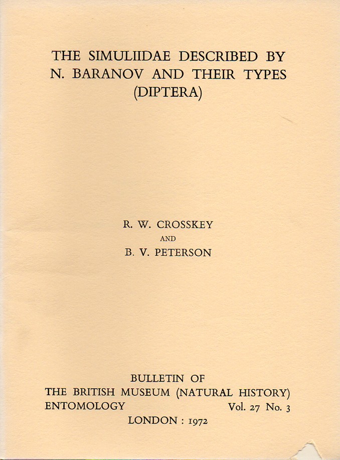 Crosskey,R.W. und B.V.Peterson  The Simuliidae described by N. Baranov and their types (Diptera) 