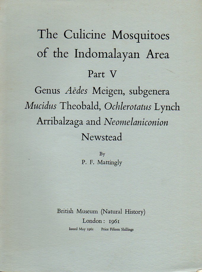 Mattingly,P.F.  Genus Aëdes Meigen, subgenera Mucidus Theobald, Ochlerotatus 