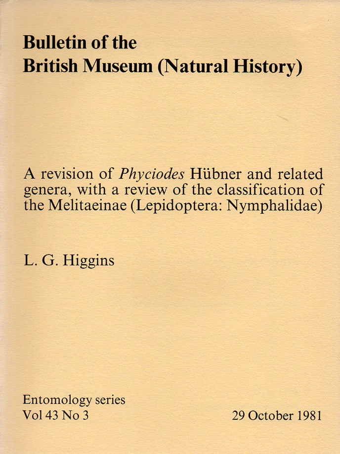 Higgins,L.G.  A revision of Phyciodes Hübner and related genera, with a review 