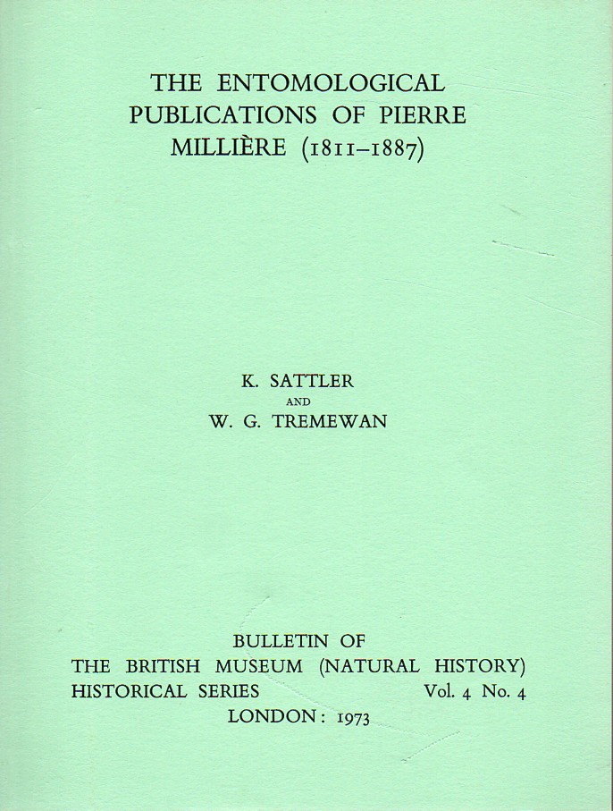 Sattler,K. und W.G.Tremewan  The entomological publications of Pierre Millière (1811-1887) 
