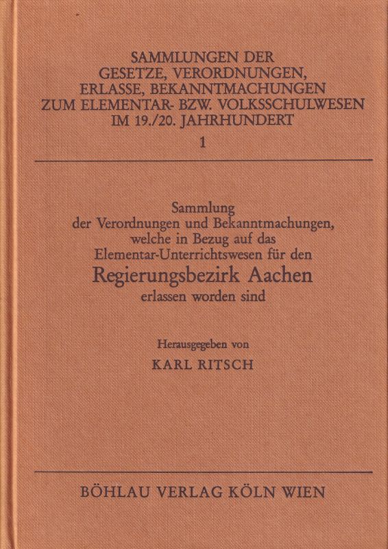 Ritsch,Karl (Hsg.)  Sammlungen der Verordnungen und Bekanntmachungen, welche in 