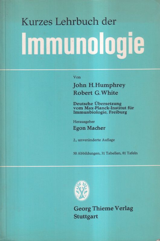 Macher,Egon  Kurzes Lehrbuch der Immunologie 