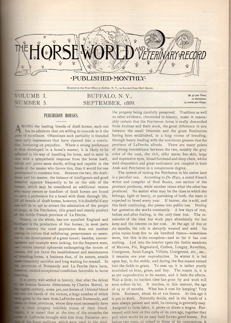 The Horseworld and Veterinary-Record  The Horseworld and Veterinary-Record Jahrgang 1889 